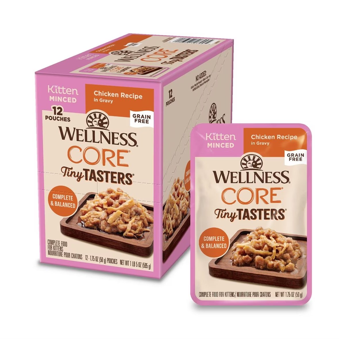 Wellness CORE Tiny Tasters Kitten Chicken Wet Food new