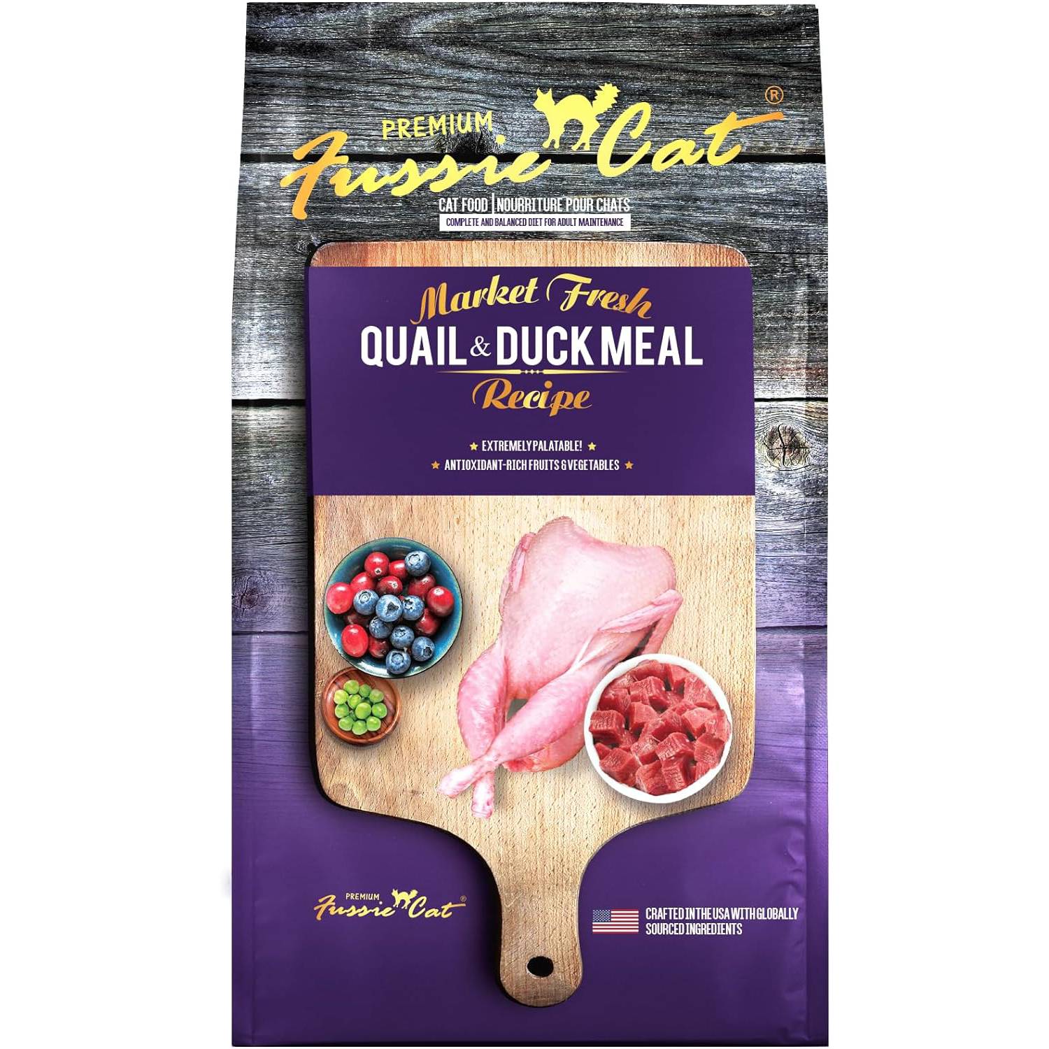 Fussie Cat Market Fresh Quail & Duck Meal Formula Grain-Free Dry Cat Food